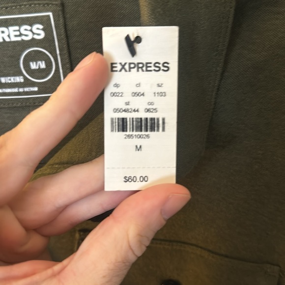 NWT Men’s Express Long Sleeve Polo Shirt - Picture 7 of 7